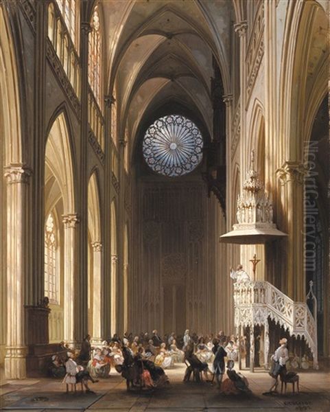 Interieur Van De Saint-etiennekathedraal Te Metz - view 1