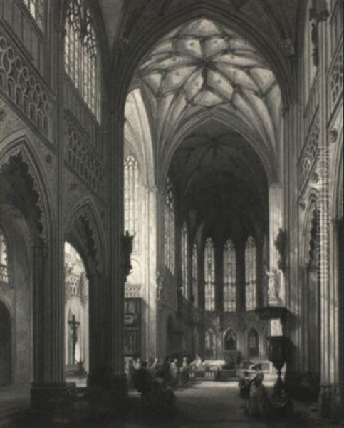 Blick In Die Kathedrale St. Jaques In L_ttich - view 1