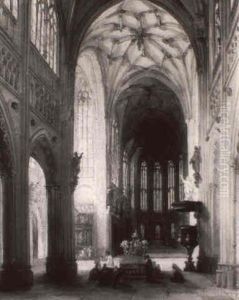 Innenansicht Einer Gotischen Kirche by Jules Victor Genisson