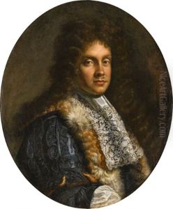 Portrait Of A Man, Bust-length, In A Fur-trimmed Cloak And White Lace Cravat
