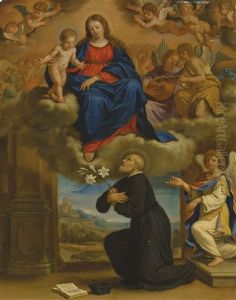The Vision Of Saint Filippo Neri by Benedetto Gennari the Younger