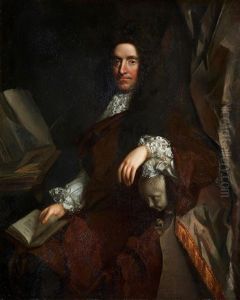 Portrait Of A Scholar, Three-quarter-length, In A Burgundy Cloak, Seated by Benedetto Gennari the Younger