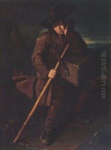 A Savoyard Resting In A Landscape by Michel Philebert Genod