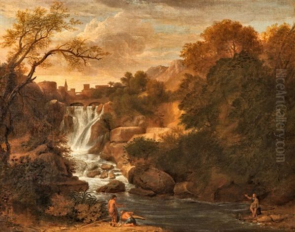 View Of The Waterfalls At Tivoli Near Rome - view 1