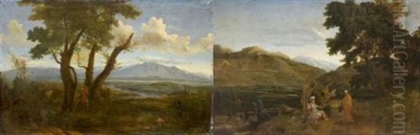 Enee Et Tiberinus (+ Romulus Et Remus Decouverts Par Le Berger Faustulus, Lrgr; Pair) - view 1