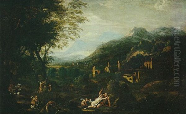 Venus Et Adonis Dans Un Paysage Italien - view 1