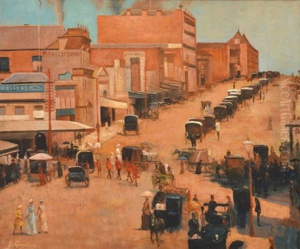 Allegro Con Brio, Bourke Street West 1885-86 (after Tom Roberts) - view 1