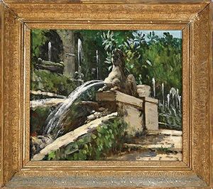 Fountain, Villa D'este, Tivoli, Italy by Lillian M. Genth