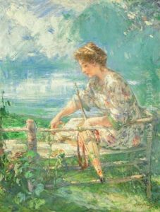 Flower Picking, Summer by Lillian M. Genth