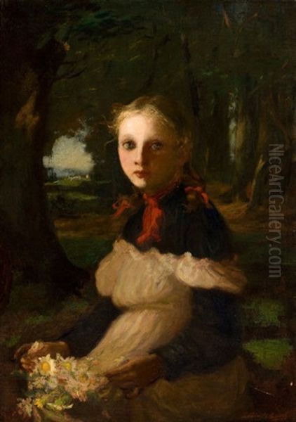 Young Girl With Bouquet - view 1