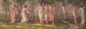 Maidens Dancing In The Woods by Lillian M. Genth