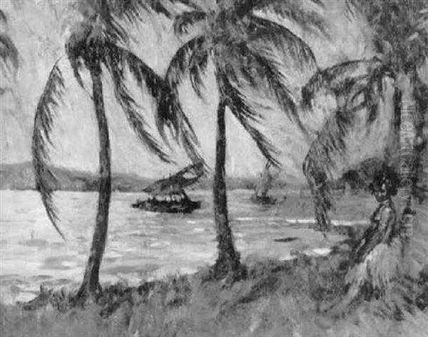 A Moonlight Landscape In Papua, New Guinea - view 1