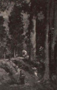 Encampment In Redwoods by Lillian M. Genth