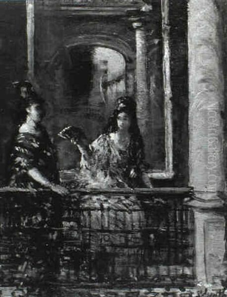 Spanish Ladies On A Balcony - view 1