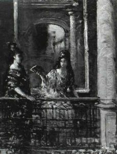 Spanish Ladies On A Balcony by Lillian M. Genth