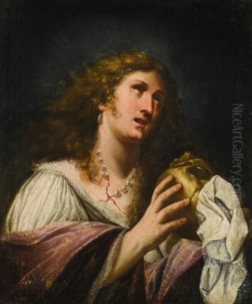 Mary Magdalene, Holding A Skull - view 1
