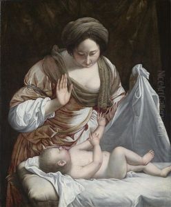Madonna Mit Kind (oder Frau Mit Kind) by Orazio Gentileschi