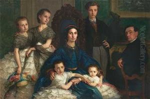 En Familiegruppe by Emmanuel Genty