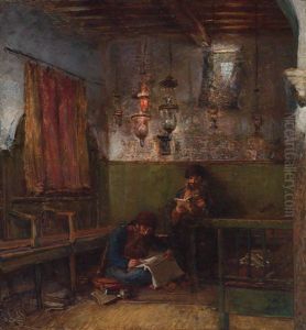 In The Synagogue (at Tripolis?) by Ismael Gentz