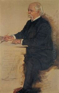 Bildnis Des Geheimrats Prof. Dr. Gurlit Am Schreibtisch