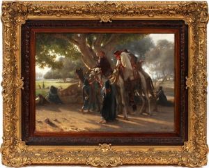 Arab Riders On Camel Back by Wilhelm (Karl) Gentz