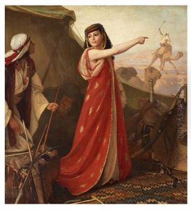 Kvinna I Beduinlagret by Wilhelm (Karl) Gentz