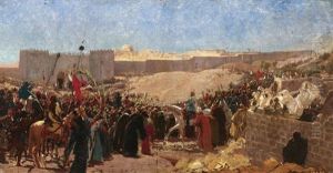 Einzug Des Kronprinzen Friedrich Von Preusen In Jerusalem (sketch + Figur Des Kronprinzen, Sketch; 2 Works)