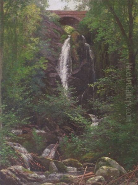 Waterfall At The Pyrenese - view 1