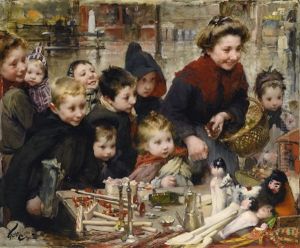 La Joie Des Petits by Henry Jules Jean Geoffroy