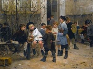 L'heure Du Gouter by Henry Jules Jean Geoffroy