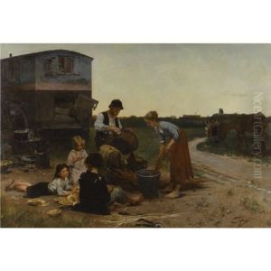 Les Vanniers by Henry Jules Jean Geoffroy