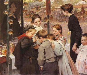 Les Poissons Rouges by Henry Jules Jean Geoffroy