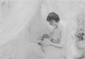 Jeune Femme Donnant Le Sein