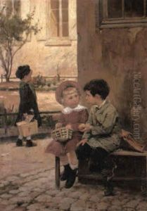 Lunchtime by Henry Jules Jean Geoffroy