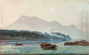 Scene De Peche Lacustre, 1883 by Jean Philippe George-Julliard