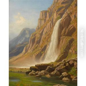 Cascade De Pissevache by Jean Philippe George-Julliard