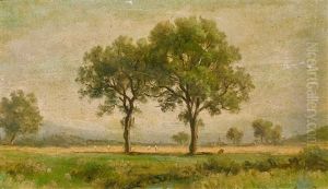 Sommerlandschaft Mit Feldarbeitern by Jean Philippe George-Julliard