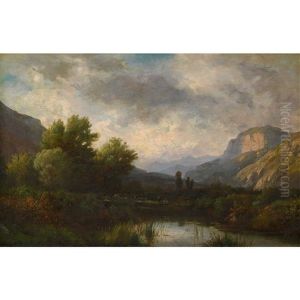 Idyllische Bachlandschaft by Jean Philippe George-Julliard