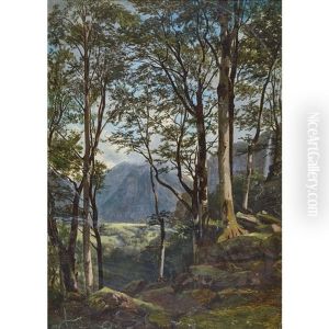 Waldpartie Im Gebirge by Jean Philippe George-Julliard