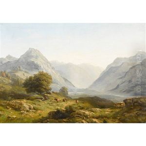 Blick Auf Interlaken Und Augstmatthorn by Jean Philippe George-Julliard