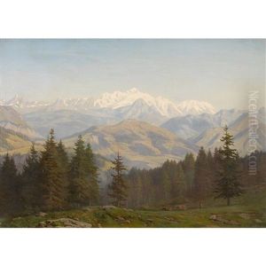 Mont-blanc Vu Des Voirons by Jean Philippe George-Julliard