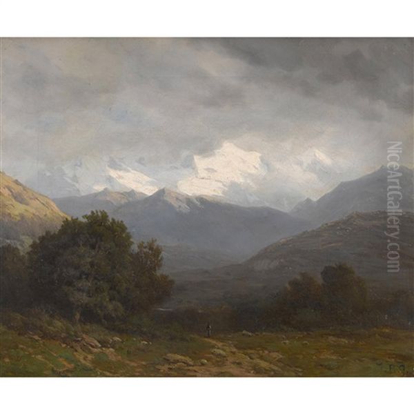 Landschaft Mit Alpenpanorama - view 1