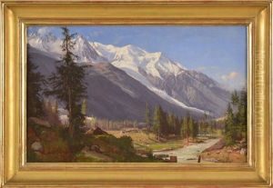 Le Mont Blanc Et Le Glacier Des Bossons
