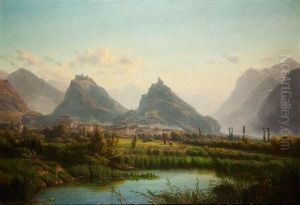 Vue De Valere Et Tourbillon A Sion