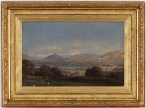 Le Lac Leman Et Geneve by Jean Philippe George-Julliard