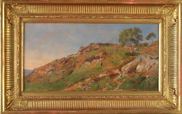 Sudliche Gebirgslandschaft Mit Personenstaffage - view 1