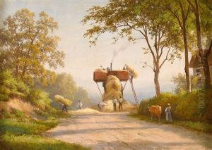 Die Getreideernte by Jean Philippe George-Julliard