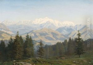 Mont-blanc Vu Des Voirons by Jean Philippe George-Julliard