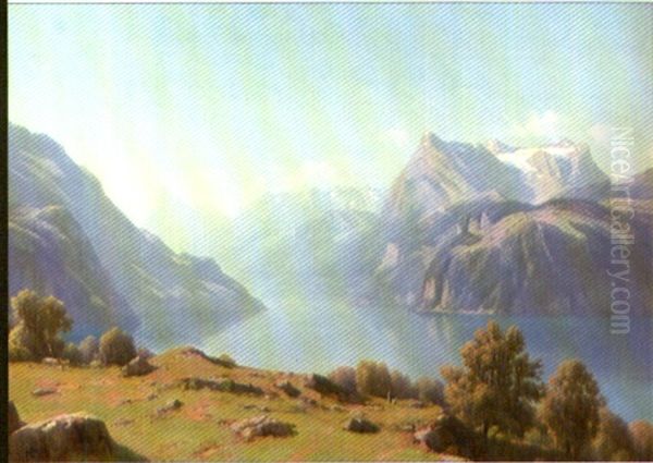 Lac Des Quatre-cantons; Der Urnersee Von Morschach Aus - view 1