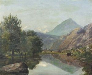 Sommerliche Seepartie Im Wallis by Jean Philippe George-Julliard